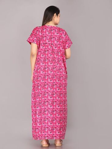 soft indian nighty for women, maxi nightgowns for women Cotton Sleepwear comfort nightwear dress, in Saudi Arabia