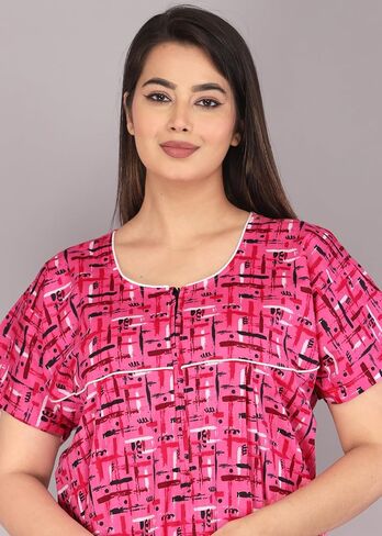 soft indian nighty for women, maxi nightgowns for women Cotton Sleepwear comfort nightwear dress, in Saudi Arabia