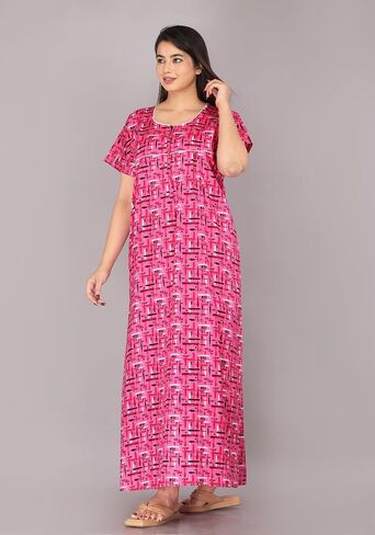 soft indian nighty for women, maxi nightgowns for women Cotton Sleepwear comfort nightwear dress, in Saudi Arabia