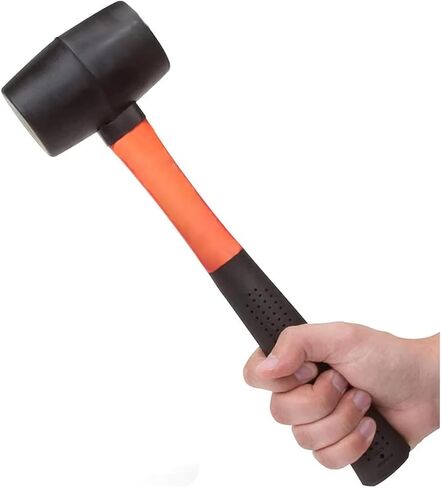 Edward Tools Rubber Mallet Hammer 16 oz - Durable Eco-friendly Rubber Hammer Head for Camping, Flooring, Tent Stakes, Woodworking, Soft Blow Tasks without Damage - Ergonomic Grip Handle in Saudi Arabia
