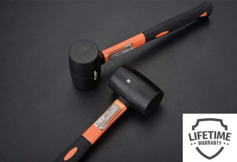 Edward Tools Rubber Mallet Hammer 16 oz - Durable Eco-friendly Rubber Hammer Head for Camping, Flooring, Tent Stakes, Woodworking, Soft Blow Tasks without Damage - Ergonomic Grip Handle in Saudi Arabia