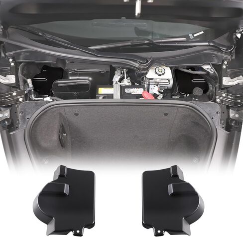 Front Strut Tower Cover Compatible with Chevrolet Corvette C8 Stingray 2020-2024, ABS Engine Bay Front Shock Absorbing Tower Protection Panel Cover Trim Accessories, 2PCS (Matte Black) in Kuwait