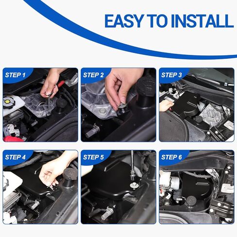 Front Strut Tower Cover Compatible with Chevrolet Corvette C8 Stingray 2020-2024, ABS Engine Bay Front Shock Absorbing Tower Protection Panel Cover Trim Accessories, 2PCS (Matte Black) in Kuwait