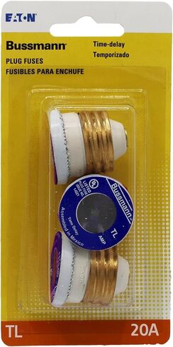 Bussmann BP/TL-15 15 Amp Time Delay, Loaded Link Edison Base Plug Fuse, 125V UL Listed Carded, 3-Pack in Saudi Arabia