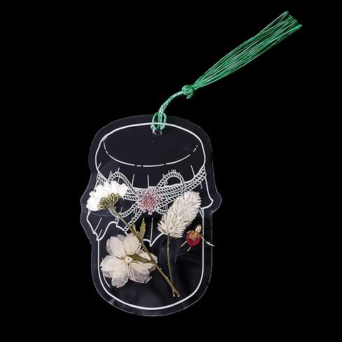 مجموعة علامات مرجعية للزهور المجففة الشفافة مكونة من 88 قطعة من choyaxo يمكنك صنعها بنفسك لقراءة الطلاب والمدرسين in Kuwait