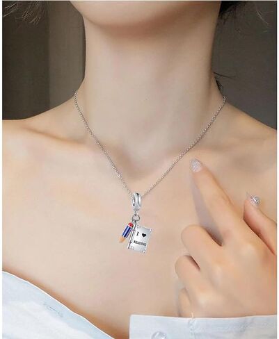 NARTGO I Love Reading Book Charm متوافق مع أساور Pandora Charms للنساء والفتيات in Saudi Arabia