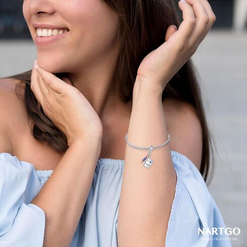 NARTGO I Love Reading Book Charm متوافق مع أساور Pandora Charms للنساء والفتيات in Saudi Arabia