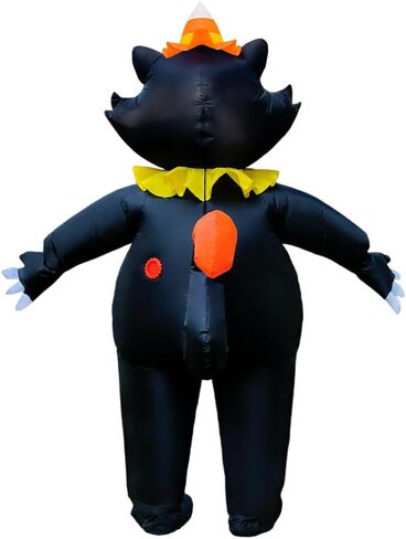زي KOOY القابل للنفخ للبالغين على شكل قطة سوداء، أزياء الهالوين المنفجرة لكامل الجسم للرجال والنساء in Kuwait