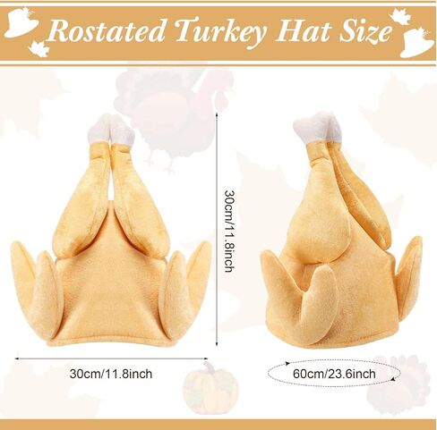 Geyoga 4 Pieces Thanksgiving Turkey Hats Plush Turkey Trot Hat with Legs Funny Thanksgiving Headbands for Woman Man in Saudi Arabia