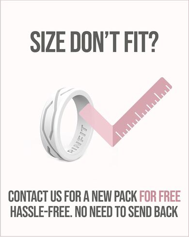 Rinfit Silicone Wedding Rings for Women - Soft, Stackable & Thin Silicone Ring Women - Rubber Wedding Bands Women- U.S. Design Patent Pending in Kuwait