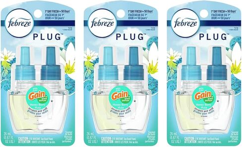 Febreze Plug in Air Fresheners, Heavy Duty Crisp Clean, Odor Fighter for Strong Odors, Scented Oil Refill (2 Count) in Kuwait
