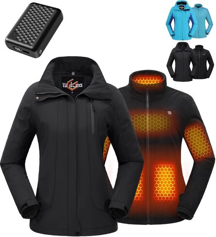 Wulcea 3-in-1 Graphene Heated Jacket For Women 12V 18400mAh Fast Charge With Large Capacity in Kuwait