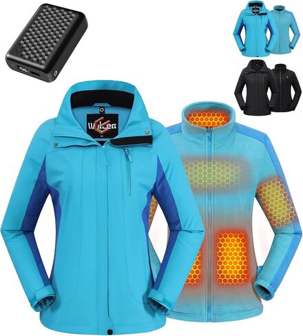 Wulcea 3-in-1 Graphene Heated Jacket For Women 12V 18400mAh Fast Charge With Large Capacity in Kuwait