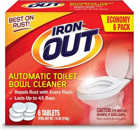 Super Iron Out AT12N Automatic Toilet Bowl Cleaner-2.1 Ounces/2 Uses-Rust and Hard Water Stain Repellent Cleans with Each Flush in Saudi Arabia