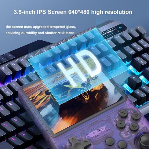 30000 Retro Games Handheld Game Console, 3.5 inch Mini HD IPS Screen Retro Console, 3800mAh Large Capacity, Built-in 256G Card, Support HDMI and TV Output in Saudi Arabia