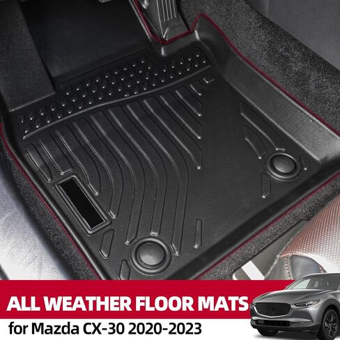 Naibeve Floor Mats for Mazda CX-30 2020-2023 2024 (FWD Only)- All Weather Custom Fit for Mazda CX-30 Floor Mats, for Mazda CX-30 Floor Liner Cargo Mat Trunk Liner Cargo Liner in Kuwait