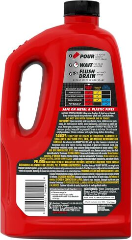 Drano Max Gel Drain Clog Remover and Cleaner for Shower or Sink Drains, Unclogs and Removes Hair, Soap Scum, Blockages, 80 oz in Saudi Arabia