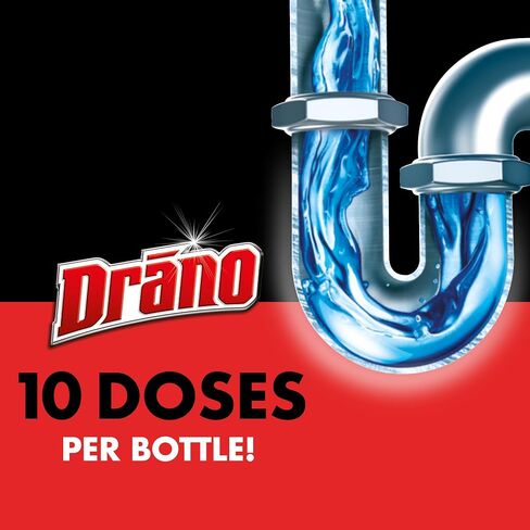 Drano Max Gel Drain Clog Remover and Cleaner for Shower or Sink Drains, Unclogs and Removes Hair, Soap Scum, Blockages, 80 oz in Saudi Arabia