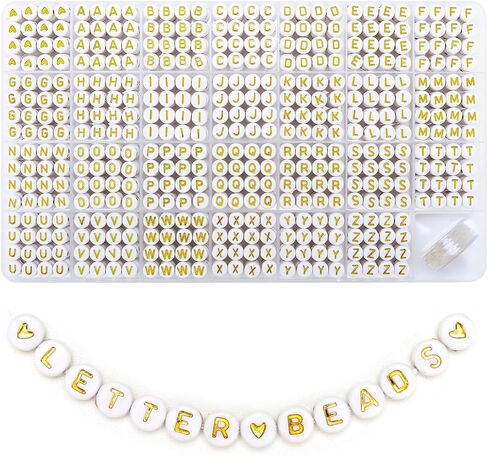 Praisebank 1215pcs 6x6mm Letter Beads (Colorful on White), Square Alphabet Beads, Beads for Jewelry Making, Kandi Beads. in Kuwait