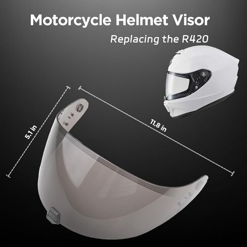 Replacement R420 helmet visor for R420 helmets, sun and wind protection sunshade UV wear-resistant (dark anthracite) in Saudi Arabia