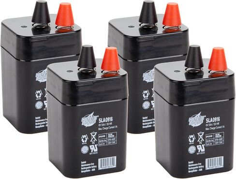 Interstate Batteries Power Patrol 6V 5Ah Rechargeable Lantern Battery (SLA0916) Sealed Lead Acid Rechargeable SLA AGM (Spring Terminal) Lanterns, Lighting, Fencing, Electric Signs in Saudi Arabia