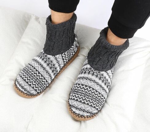 جوارب Panda Bros Slipper Socks ناعمة ومريحة سميكة للمنزل أحذية جورب داخلية مع نعل سفلي مضاد للانزلاق للرجال in Saudi Arabia