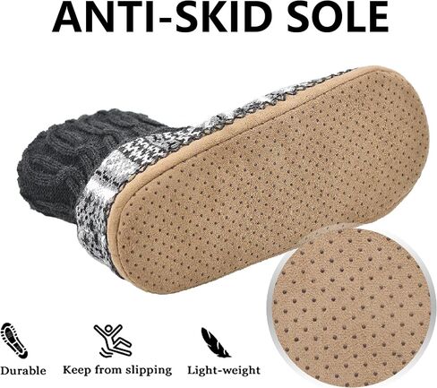 جوارب Panda Bros Slipper Socks ناعمة ومريحة سميكة للمنزل أحذية جورب داخلية مع نعل سفلي مضاد للانزلاق للرجال in Saudi Arabia