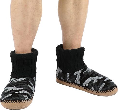 جوارب Panda Bros Slipper Socks ناعمة ومريحة سميكة للمنزل أحذية جورب داخلية مع نعل سفلي مضاد للانزلاق للرجال in Saudi Arabia