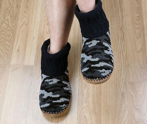 جوارب Panda Bros Slipper Socks ناعمة ومريحة سميكة للمنزل أحذية جورب داخلية مع نعل سفلي مضاد للانزلاق للرجال in Saudi Arabia