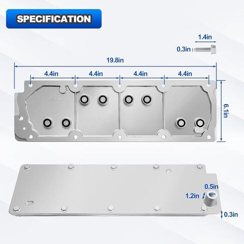 طقم لوحة غطاء LS Gen 4 Valley غير AFM DOD Valley Pan، متوافق مع Chevy Silverado، GMC Sierra، Cadillac Escalade، Hummer، LS2 LS3 LS7، 4.8L 5.3L 6.0L 6.2L، استبدال # 12598832 12610141 in Kuwait