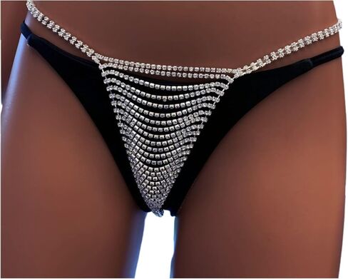Rhinestone Decor Lower Body Chain Costume Jewlery For her Diamond Valentines Day Wear Anniversary For Her Wedding day in Saudi Arabia