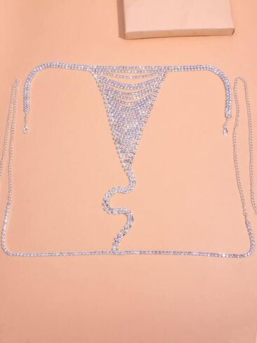 Rhinestone Decor Lower Body Chain Costume Jewlery For her Diamond Valentines Day Wear Anniversary For Her Wedding day in Saudi Arabia