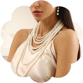 Pearls Body Chain Bra Shawl Necklace Pearl Tops Halter Shoulder Chain Beaded Backless Chest Chains Earrings Set Body Jewelry