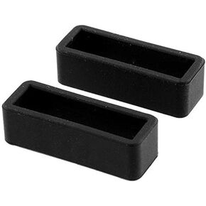 2 Pieces 26mm Rubber Watch Band Strap Keeper Fastner Ring Loops Black Replacement Ring Resin Silicone Holder Retainer