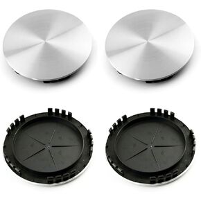 4PCS For Chevy GMC 15" Silver Brushed Aluminum 5 Lug Wheel Center Rim Hub Caps Cover 15650043
