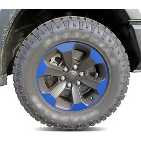 Full Wheel Overlay Rim Accent Vinyl Decal Wrap Compatible with Ram Rebel 2019 2020 - Matte Black