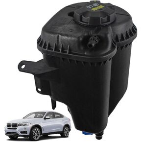 Engine Coolant Reservoir Tank with Cap Compatible with 2007-2018 BMW X5, 2008-2019 BMW X6, Coolant tank Replaces 603-361 17137552546
