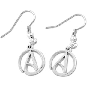 Circle A for Atheist Earrings - [1/2" Diameter]