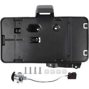 68064720AA Rear License Plate Holder Bracket with Light compatible with Jeep Wrangler 2007 2008 2009 2010 2011 2012 2013 2014 2015 2016 2017