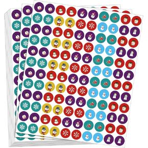 3000 Pcs Winter Stickers Snowman Stickers Bulk for Kids Winter Holiday Sticker for Party Classroom Assortment Winter Mini Stickers Snowflake Stickers for Home School