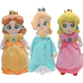 HUAWELL Sup Mari All Star Collection Princes Peach Plush Toy PrincessRosalina & Dasy Stuffed Plush 8" (Princes Peach & PrincessRosalina & Dasy)