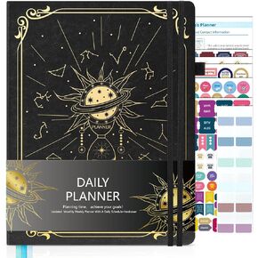 Ospelelf Undated Daily Planner Weekly Monthly Teacher Calendar Planners 12 Months Productivity Aesthetic Journey Letter Size Black