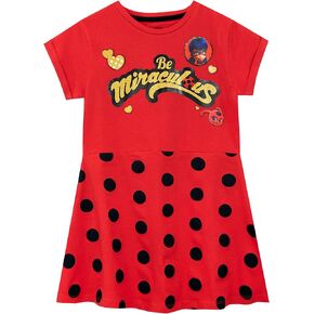 فستان ميراكيلوس للبنات الدعسوقة احمر مقاس 10 in Kuwait