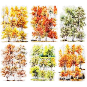 Floral Vine PET Stickers, 120 Pcs Large Botanical Ephemera for Scrapbooking, Journaling, DIY Crafting, and Art Supplies