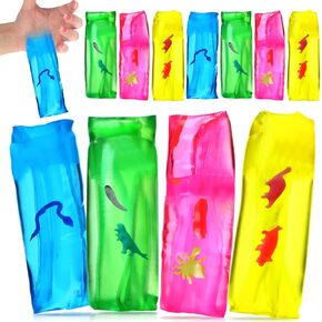 12 Pcs Water Snake Fidget Toy Can't Hold Water Novelty Trick Slippery Snake Water Wiggler Wiggles Toys Tricky Wiggly Wiggler Tube for Home School Birthday Gifts, 4.33 x 1.57'' (Sea Animals)