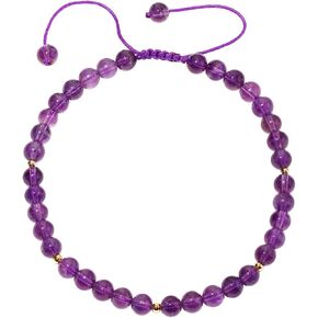 Jewever 6mm Reiki Semi-Precious Gemstones and Crystals Beaded Anklet Spiritual Energy Ankle Bracelets for Women