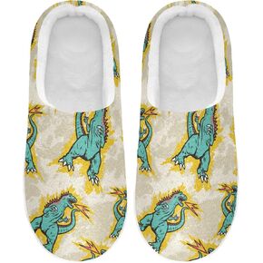 JUNZAN Autumn Sunflowers Men's Women's Memory Foam House Slippers Non Skid Soft Warm Sole Coral Fleece Slip-on Closed Toe Hand Free Shoes for Bedroom Travel