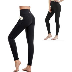 سروال يوجا CAMBIVO بجيوب + بنطال ضيق للتمرين للنساء (كبير) in Kuwait