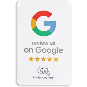 Google Review Card - NFC and QR Code, Easy Setup, for All Businesses (3-Pack)