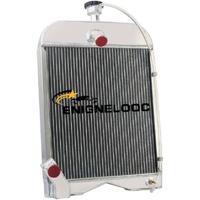 8N8005 Tractor Radiator, Enignelooc 3 Row Core All Aluminum Radiator for Ford 8N 9N 2N 86551430 8N8005 Models Tractor Direct Replacement